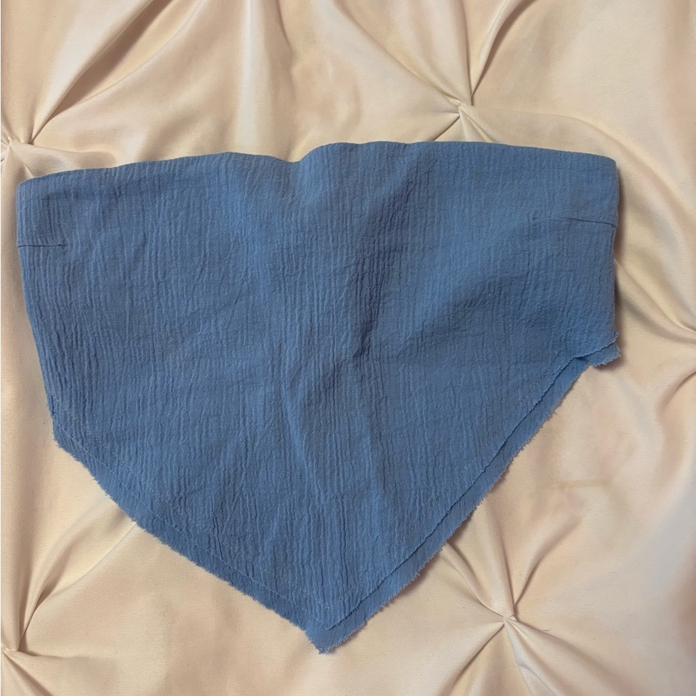 Blue Bandana strapless Top Size Small